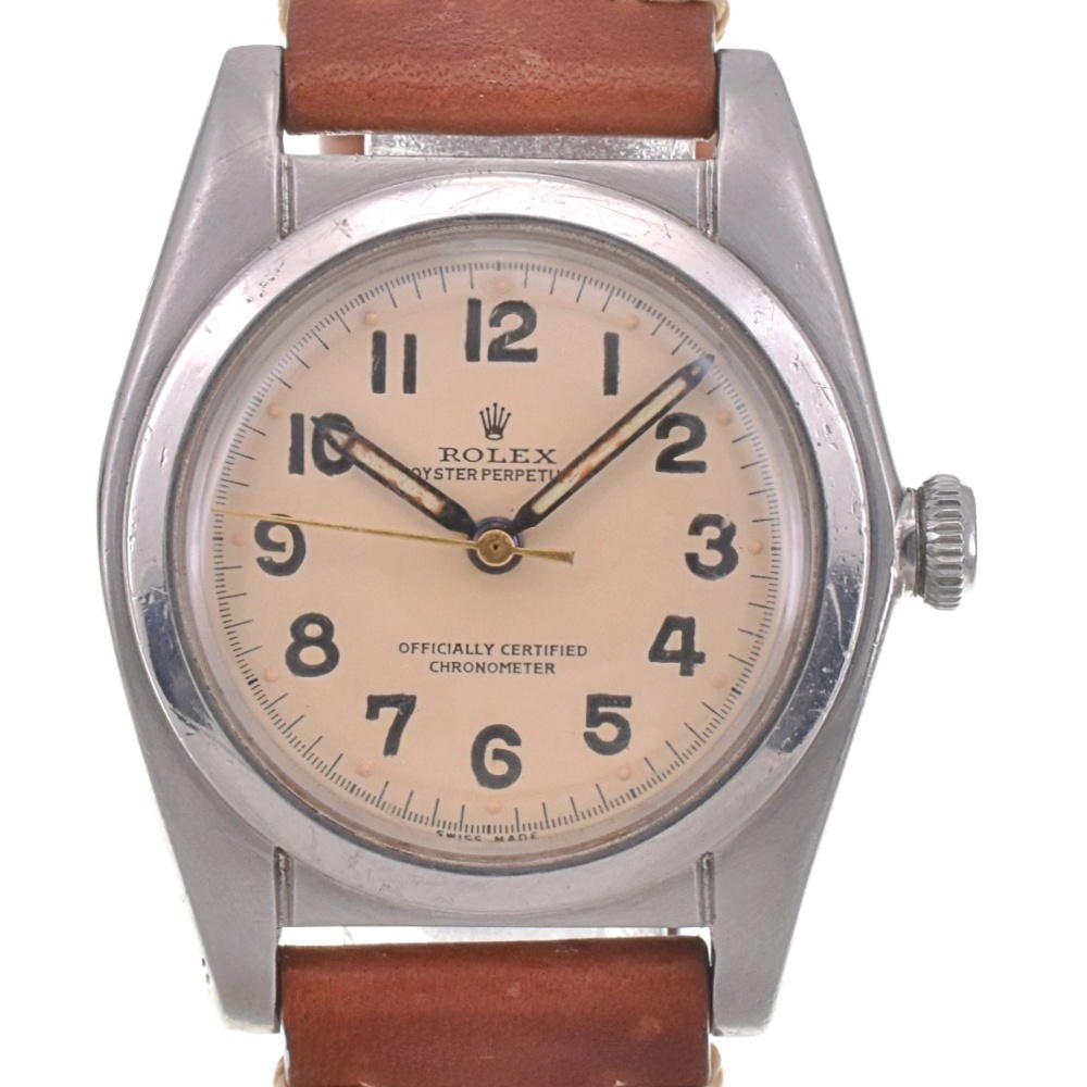 ROLEX Oyster perpetual 2940 vintage Bubble back Silver Dial