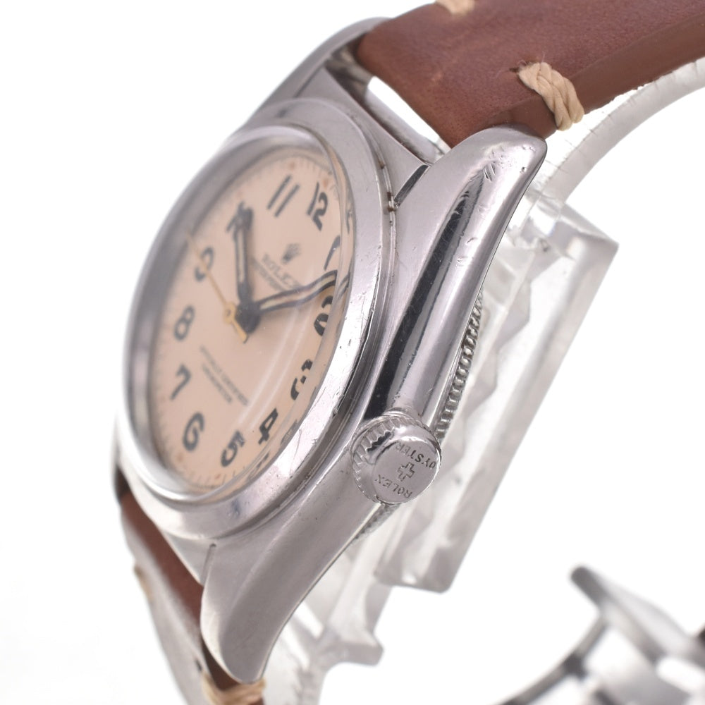 ROLEX Oyster perpetual 2940 vintage Bubble back Silver Dial Automatic Boy's
 Watch I#142589
