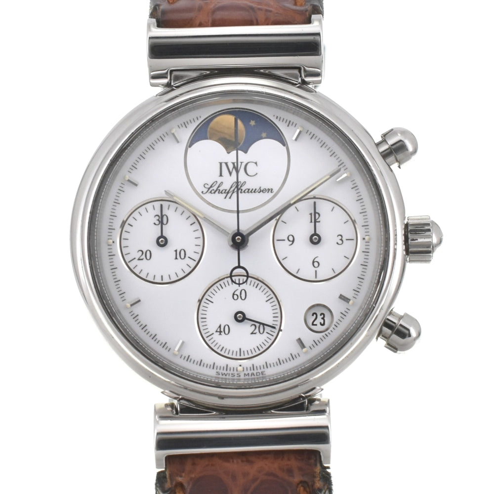 IWC SCHAFFHAUSEN Little da vinci IW373605 Chronograph white Dial Quartz Ladies
 Watch J#142590