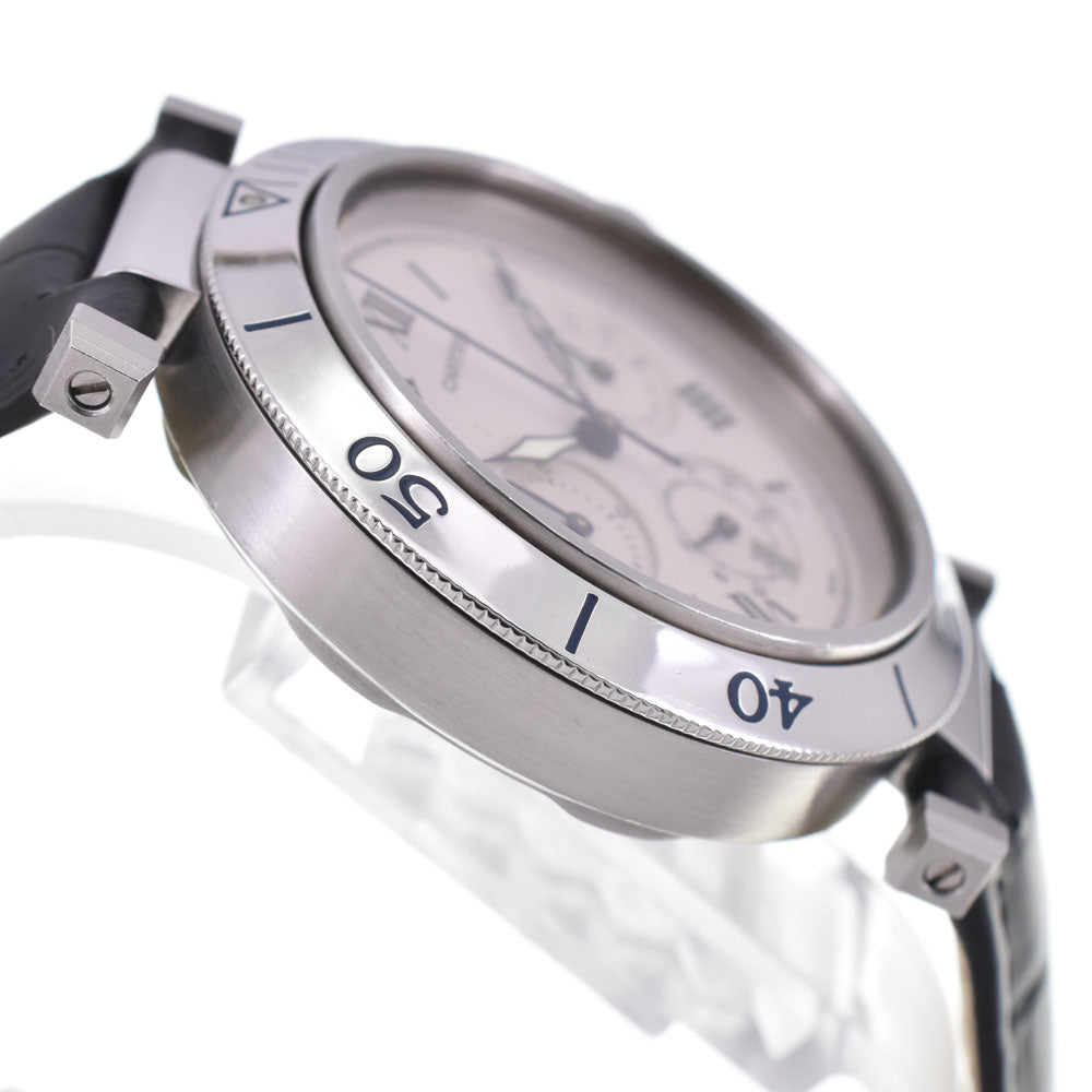 CARTIER Pasha Chronograph W31018H3 Silver Dial Quartz Men's
 Watch M#142592