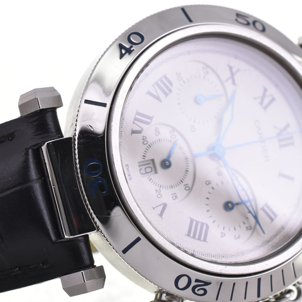 CARTIER Pasha Chronograph W31018H3 Silver Dial Quartz Men's
 Watch M#142592