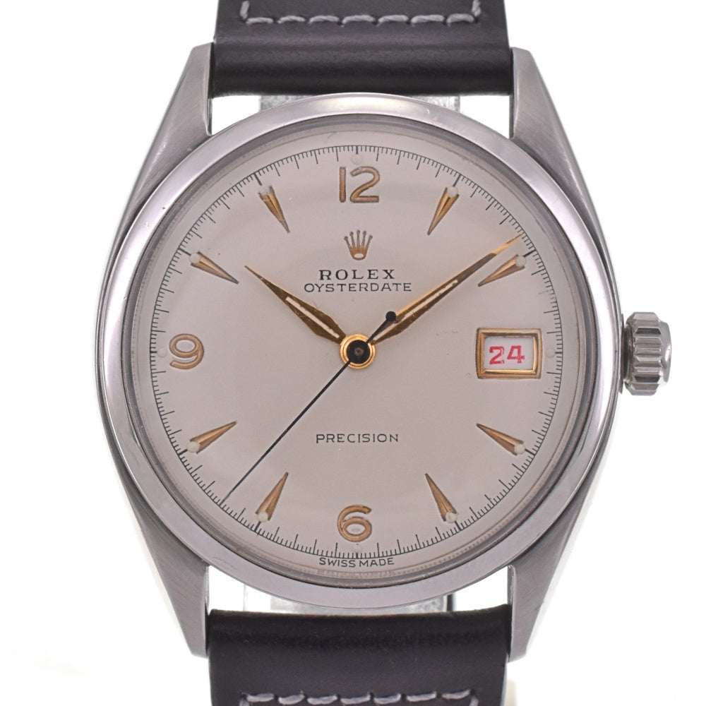 ROLEX Oyster Date 6094 vintage Made around 1953 Cal.740 Silver Dial Hand Winding Men's
 Watch I#142593
