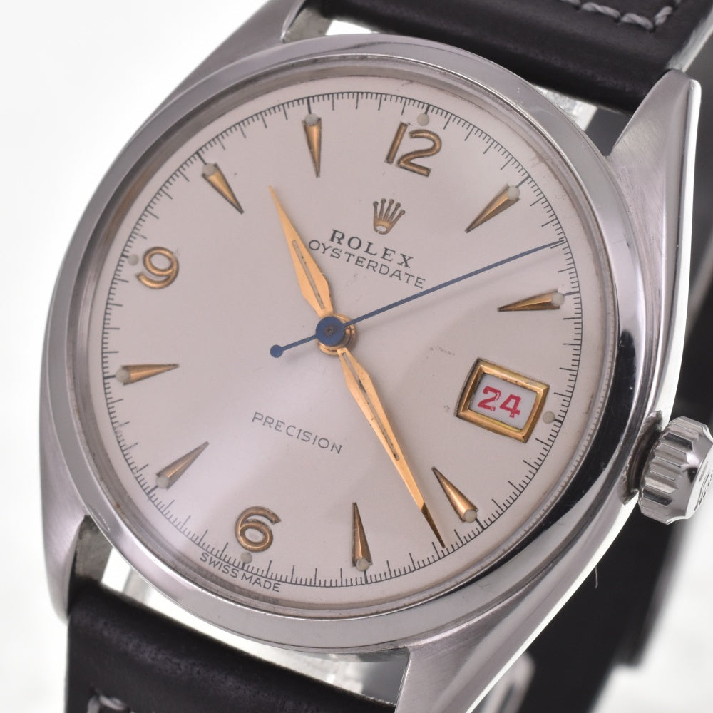 ROLEX Oyster Date 6094 vintage Made around 1953 Cal.740 Silver Dial Hand Winding Men's
 Watch I#142593