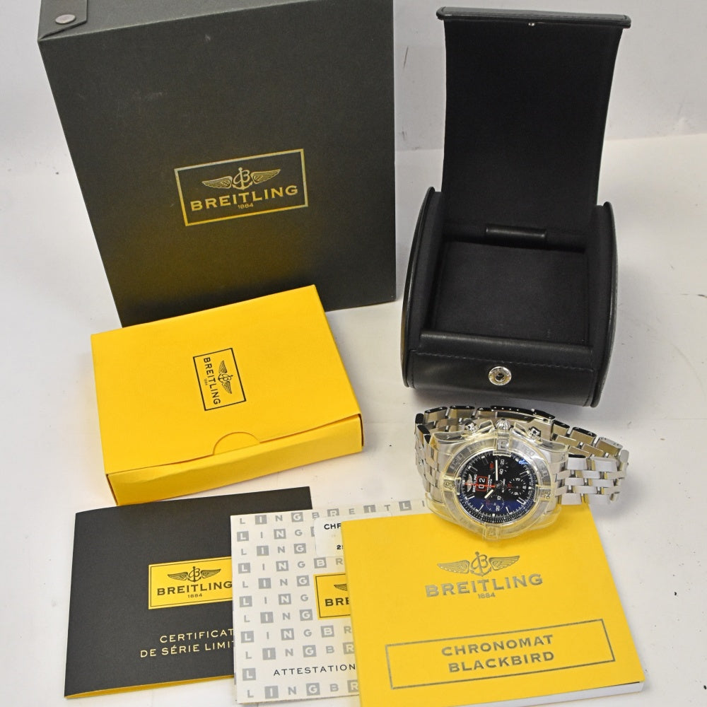 BREITLING Chronomat Blackbird A44360 World Limited 2000 black Dial Automatic Men's
 Watch I#142602