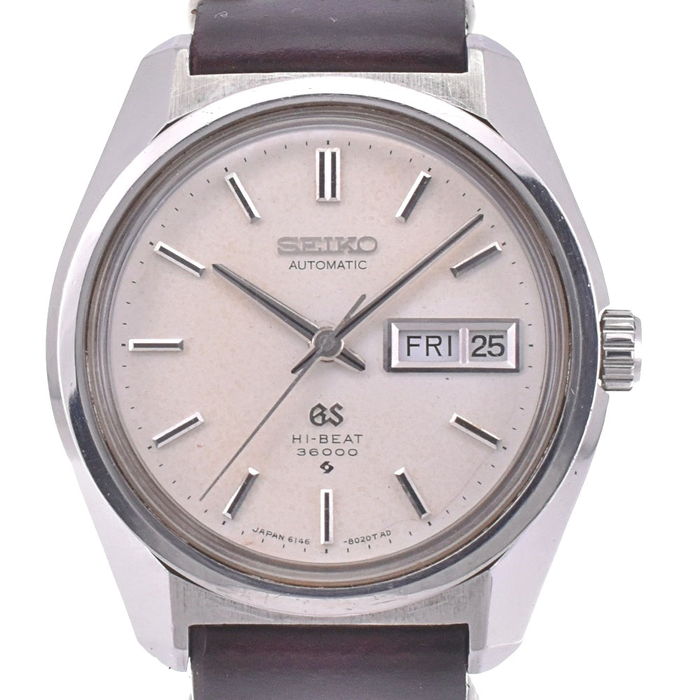 SEIKO Grand Seiko 6146-8000 vintage Day-Date High Beat 36000 Silver Dial Automatic Men's
 Watch L#142604