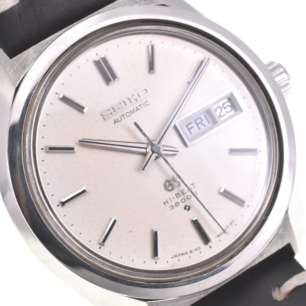 SEIKO Grand Seiko 6146-8000 vintage Day-Date High Beat 36000 Silver Dial Automatic Men's
 Watch L#142604