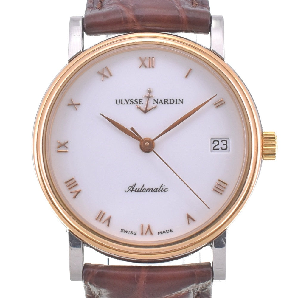 Ulysse Nardin Sanshia Date 135-22 K18RGBezel white Dial Automatic Men's
 Watch L#142609