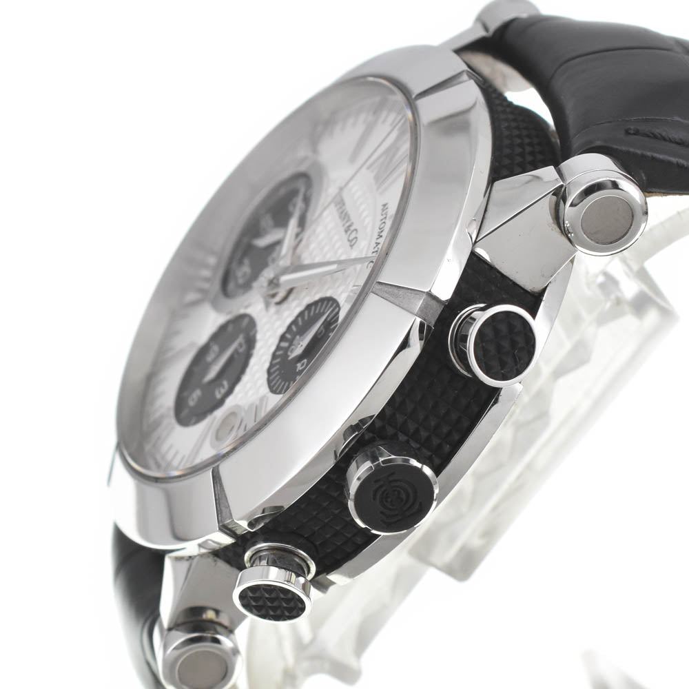 TIFFANY&Co. Atlas Gen Z1000.82.12A21A91A Chronograph Date Silver / Black Dial Automatic Men's
 Watch J#142619