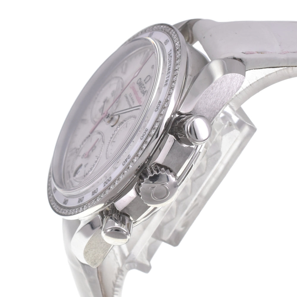 OMEGA Speedmaster 1.5" 324.15.38.40.05.001 Diamond Bezel White shell Dial Automatic Ladies
 Watch I#142624