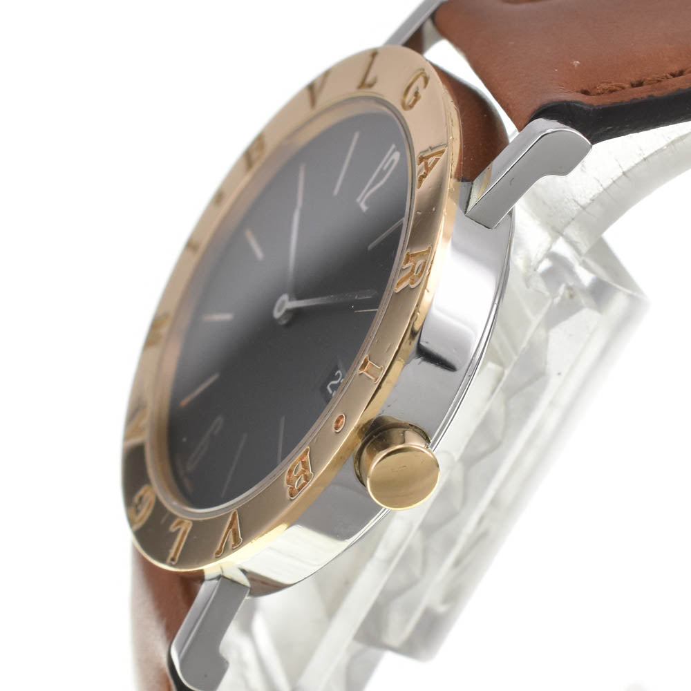 BVLGARI Bvlgari Bvlgari BB33SGLD Date K18YG Bezel black Dial Quartz Men's
 Watch J#142630