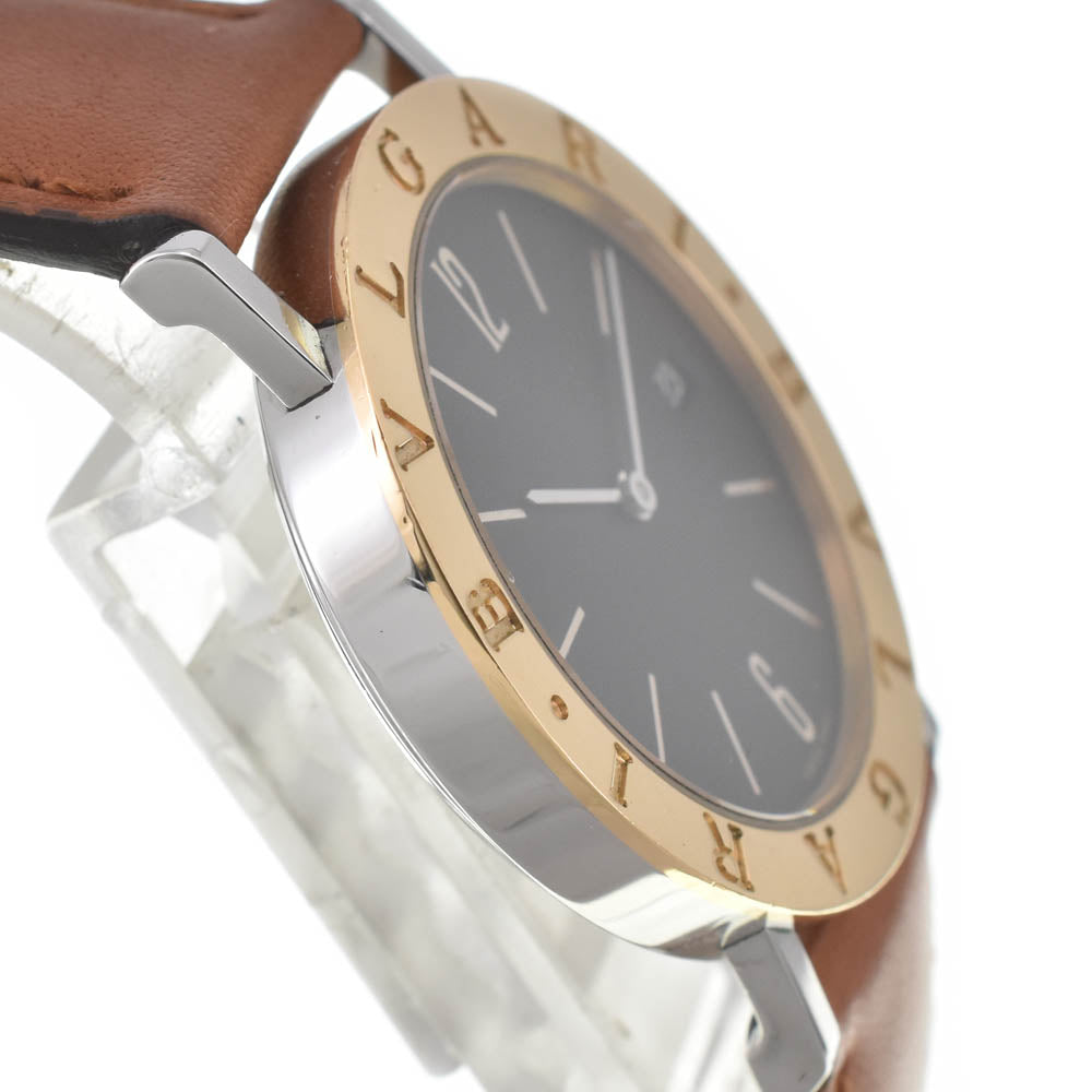 BVLGARI Bvlgari Bvlgari BB33SGLD Date K18YG Bezel black Dial Quartz Men's
 Watch J#142630