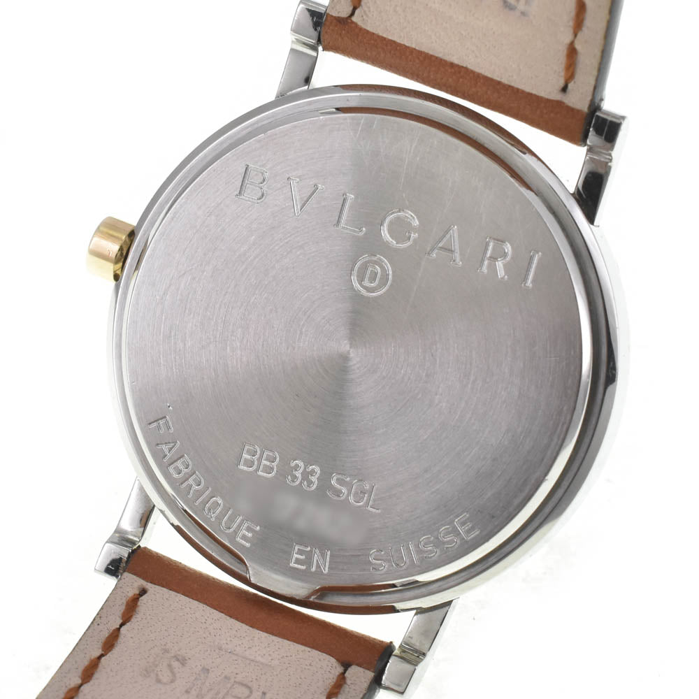 BVLGARI Bvlgari Bvlgari BB33SGLD Date K18YG Bezel black Dial Quartz Men's
 Watch J#142630