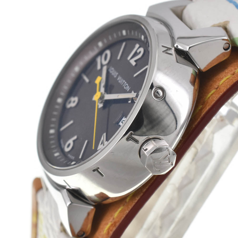 LOUIS VUITTON Tambour Q1211 Multicolor Band Brown Dial Quartz Ladies
 Watch J#142631