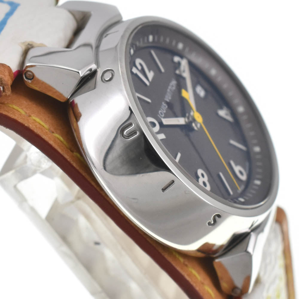 LOUIS VUITTON Tambour Q1211 Multicolor Band Brown Dial Quartz Ladies
 Watch J#142631