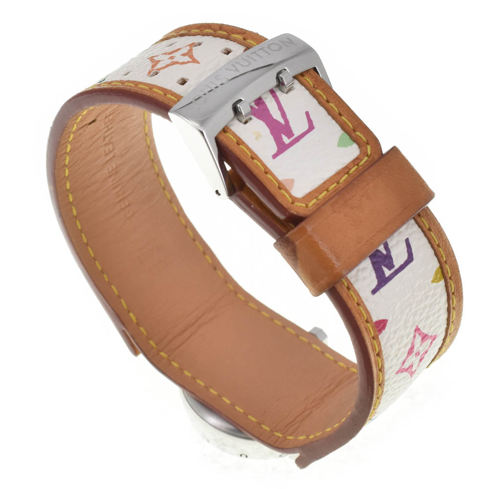 LOUIS VUITTON Tambour Q1211 Multicolor Band Brown Dial Quartz Ladies
 Watch J#142631