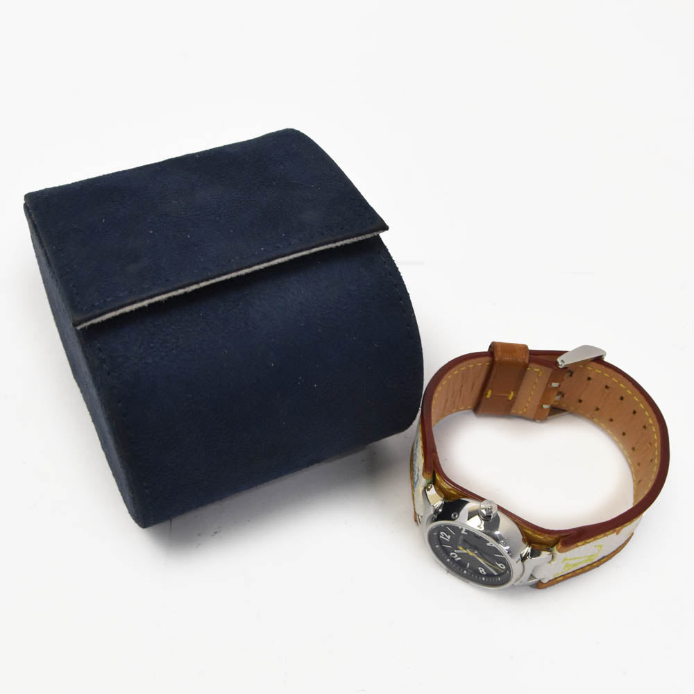 LOUIS VUITTON Tambour Q1211 Multicolor Band Brown Dial Quartz Ladies
 Watch J#142631