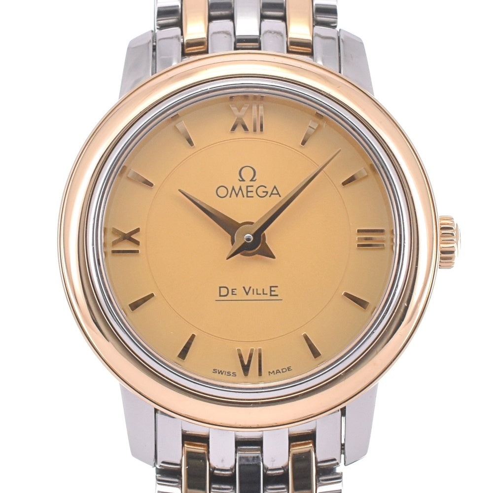OMEGA De Ville Prestige 424.20.24.60.08.001 Stainless Steel/K18RYG gold Dial Quartz Ladies
 Watch J#142639