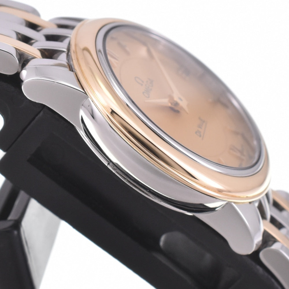 OMEGA De Ville Prestige 424.20.24.60.08.001 Stainless Steel/K18RYG gold Dial Quartz Ladies
 Watch J#142639