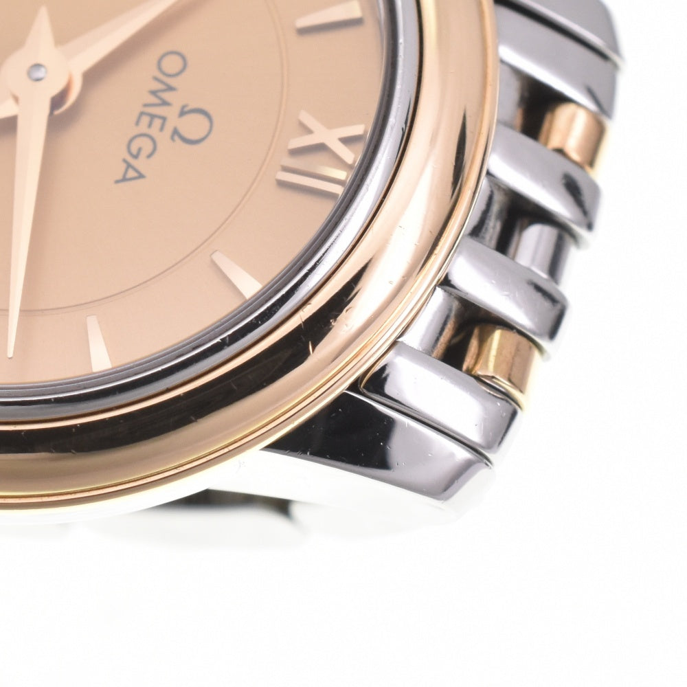 OMEGA De Ville Prestige 424.20.24.60.08.001 Stainless Steel/K18RYG gold Dial Quartz Ladies
 Watch J#142639