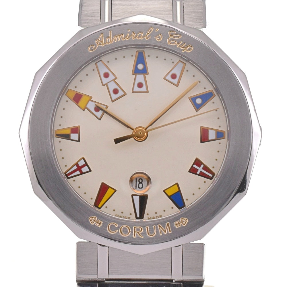 CORUM Admirals cup 99.810.20V50B Date Ivory Dial Quartz Men's
 Watch I#142641