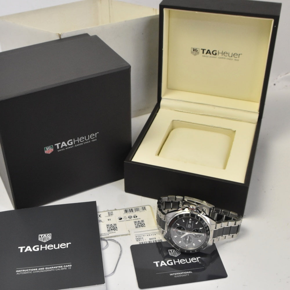with paper TAG HEUER Formula 1 CAZ2012-0.BA0876 Chronograph Date gray Dial Automatic Men's
 Watch K#142644
