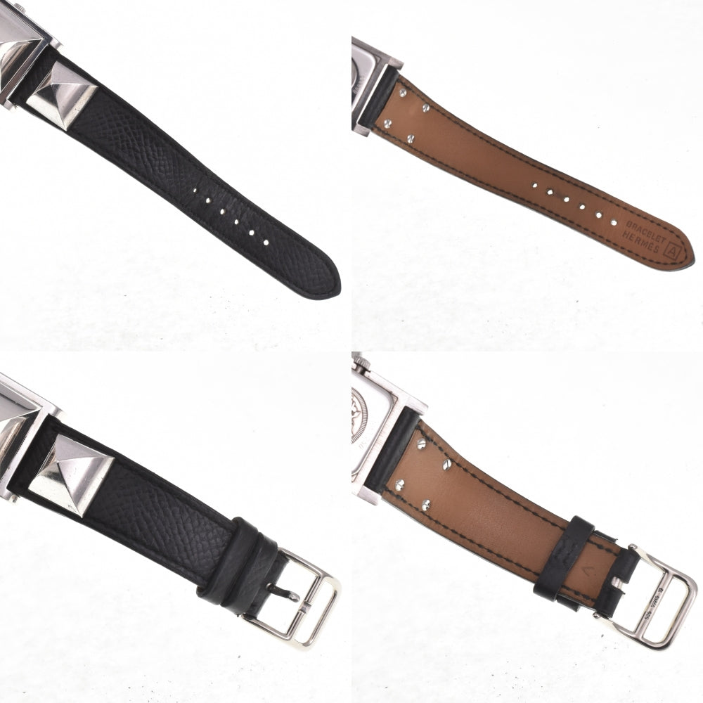 HERMES Medor ME1.250 Silver 925 / leather Silver Dial Quartz Ladies
 Watch J#142646