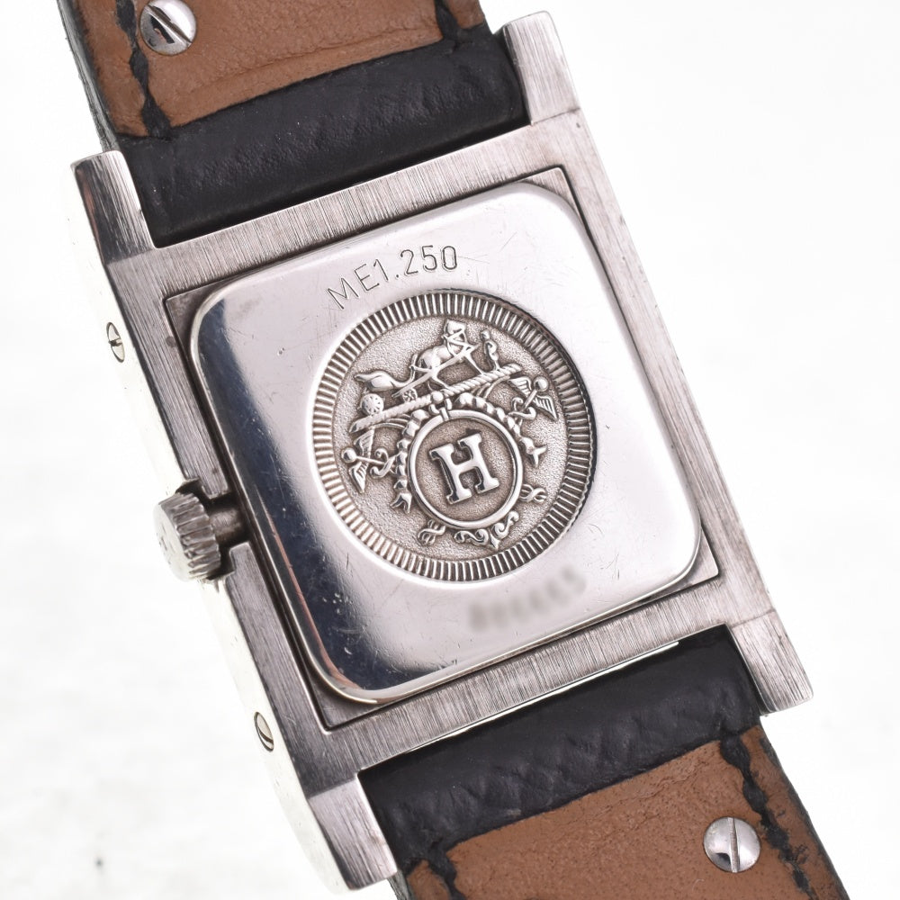 HERMES Medor ME1.250 Silver 925 / leather Silver Dial Quartz Ladies
 Watch J#142646