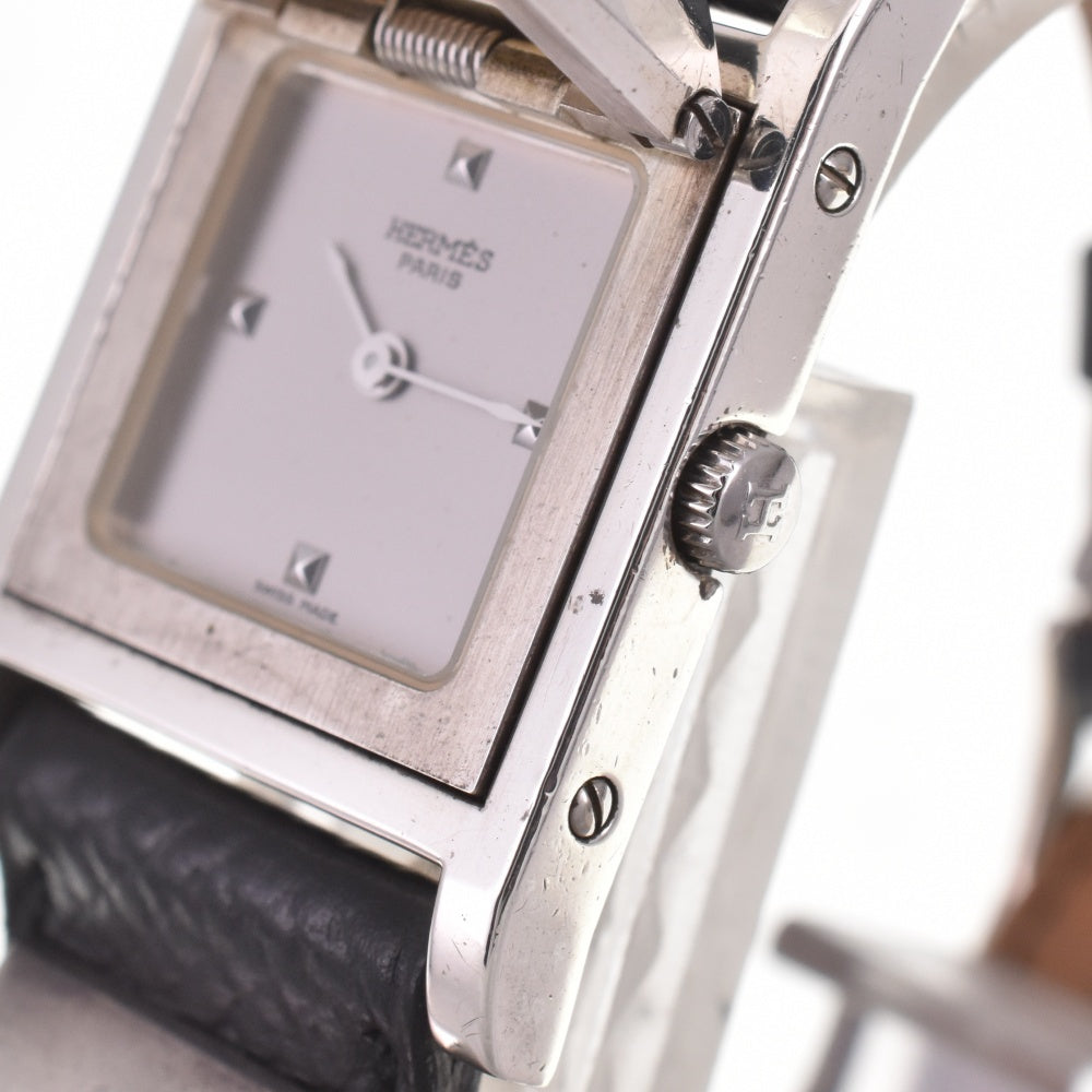 HERMES Medor ME1.250 Silver 925 / leather Silver Dial Quartz Ladies
 Watch J#142646