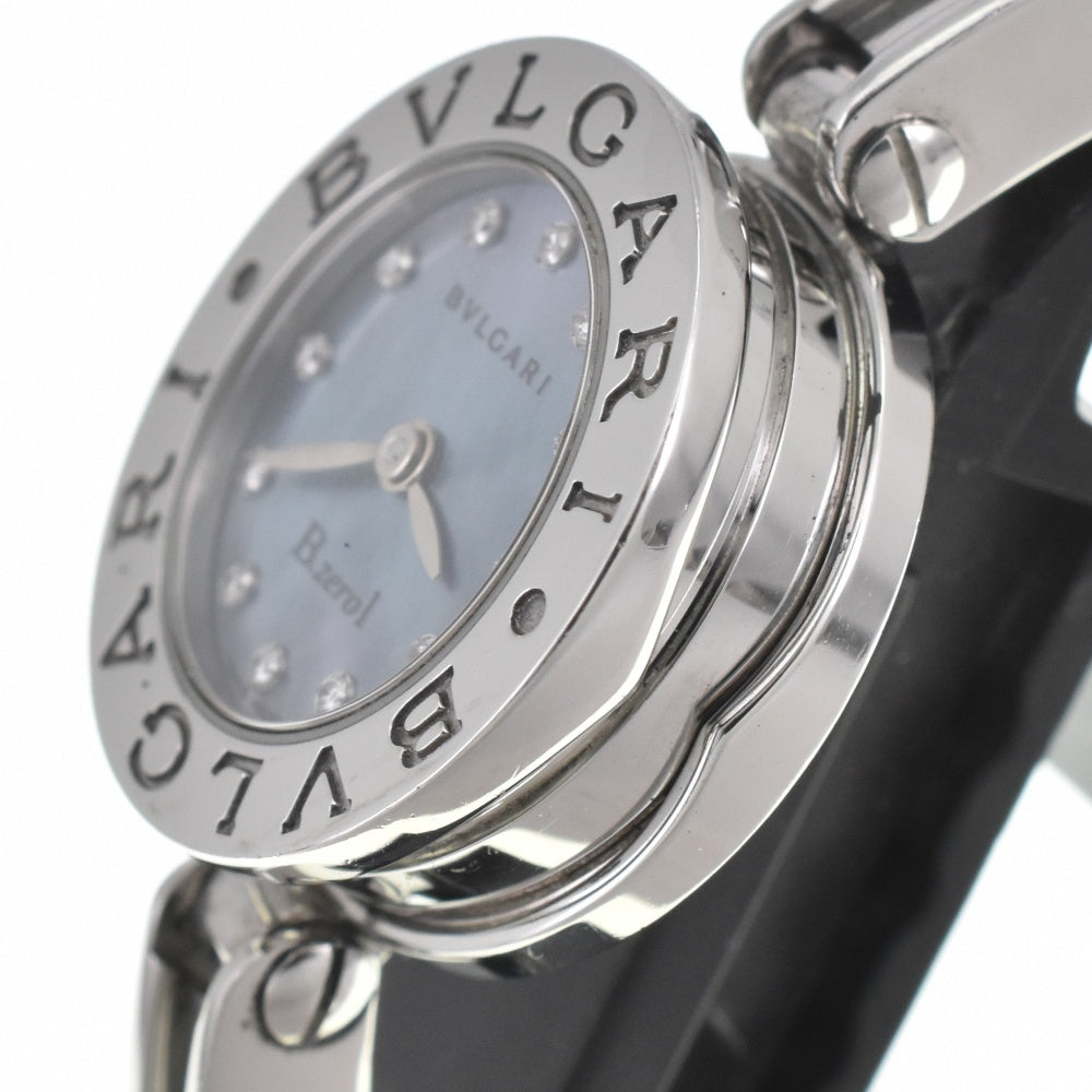 BVLGARI B.zero1 BZ22S 12P diamond Blue shell Dial Quartz Ladies
 Watch J#142647