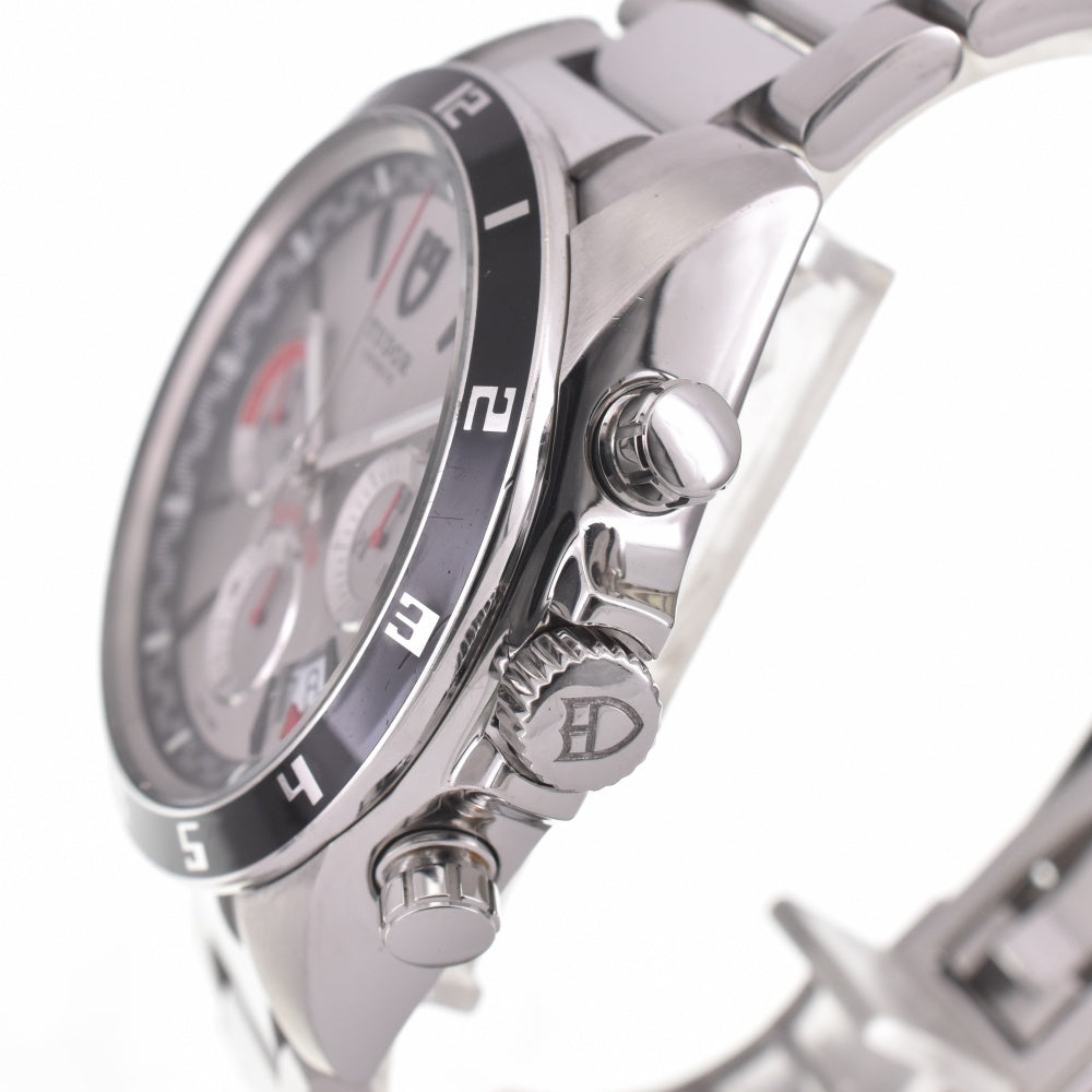 with paper TUDOR Gran Tour 20530N Chronograph Date Silver Dial Automatic Men's
 Watch I#142649