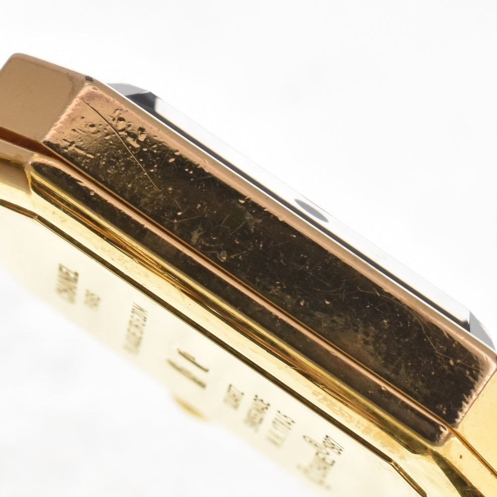 CHANEL Premiere M H0001 Gold Plated / Leather black Dial Quartz Ladies
 Watch I#142653