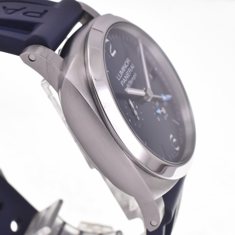 with paper PANERAI Luminor Bitempo GMT PAM01361 Power reserve date blue Dial Automatic Men's
 Watch I#142658