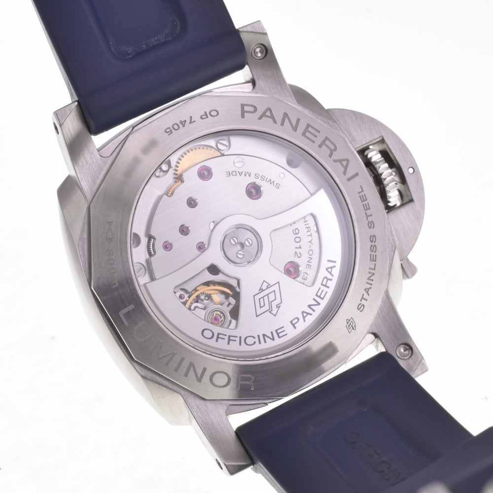 with paper PANERAI Luminor Bitempo GMT PAM01361 Power reserve date blue Dial Automatic Men's
 Watch I#142658