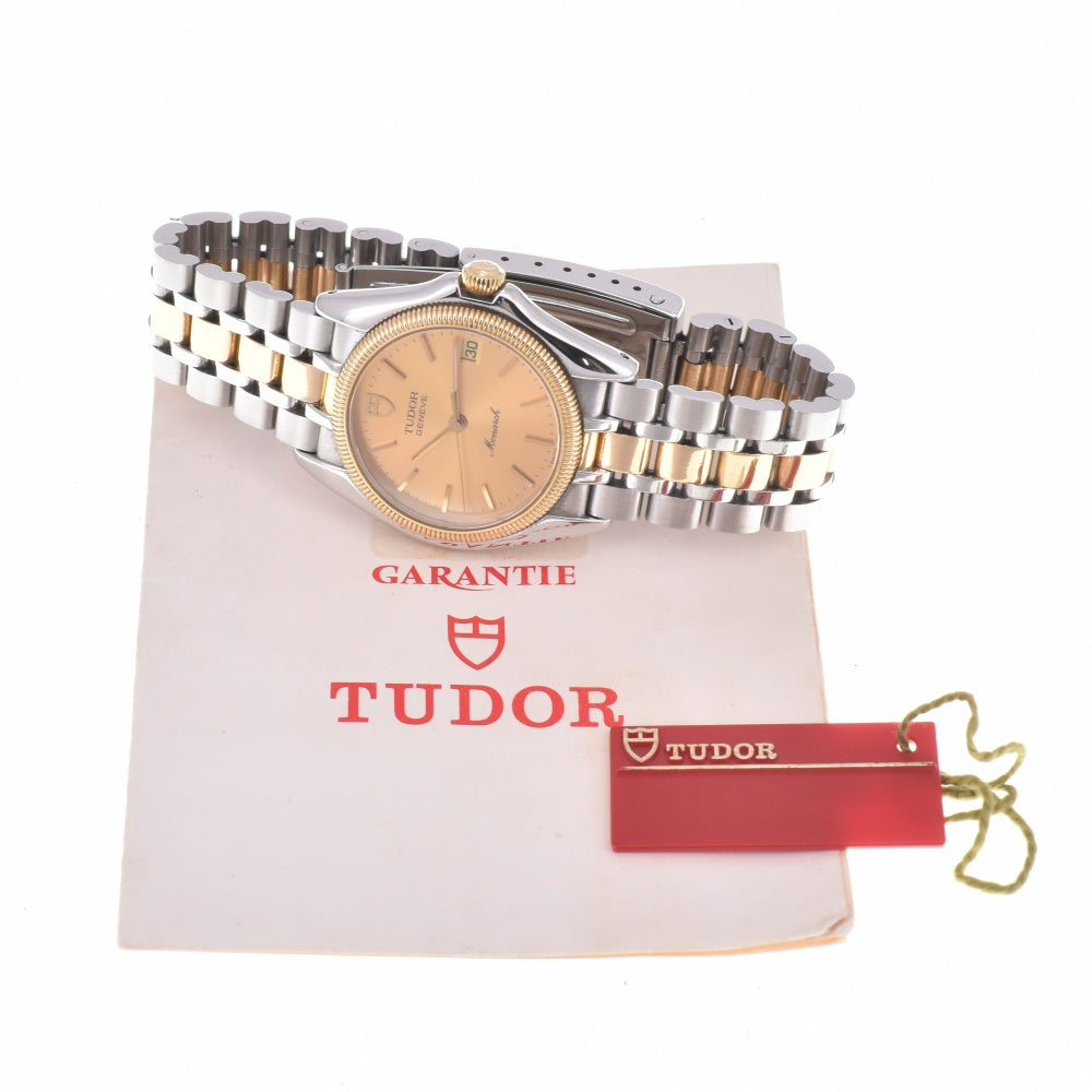 with paper TUDOR Monarch Date Ref.15733 Stainless Steel/YG gold Dial Quartz Unisex
 Watch K#142659