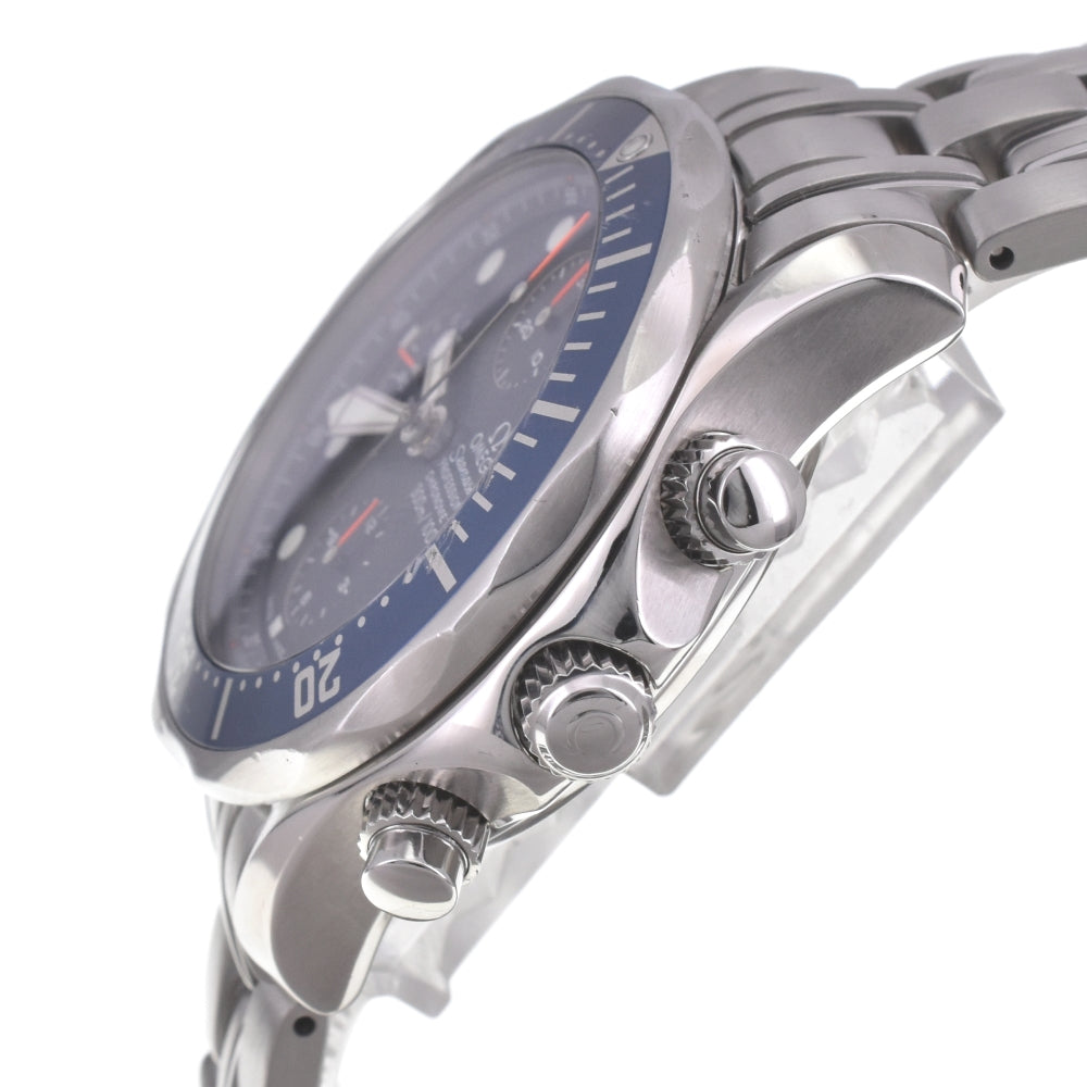 with paper OMEGA Seamaster300 2599.80 Chronograph Date blue Dial Automatic Men's
 Watch I#142664