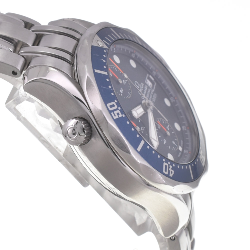 with paper OMEGA Seamaster300 2599.80 Chronograph Date blue Dial Automatic Men's
 Watch I#142664