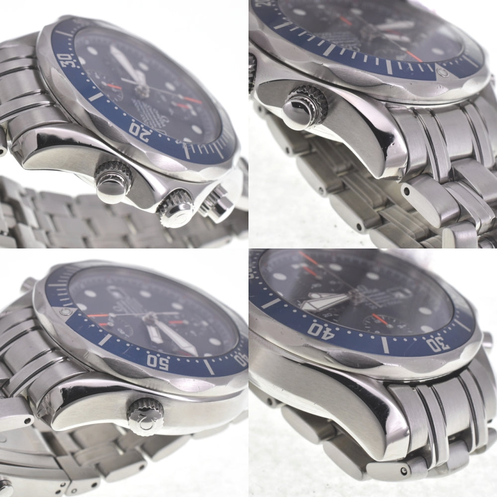 with paper OMEGA Seamaster300 2599.80 Chronograph Date blue Dial Automatic Men's
 Watch I#142664