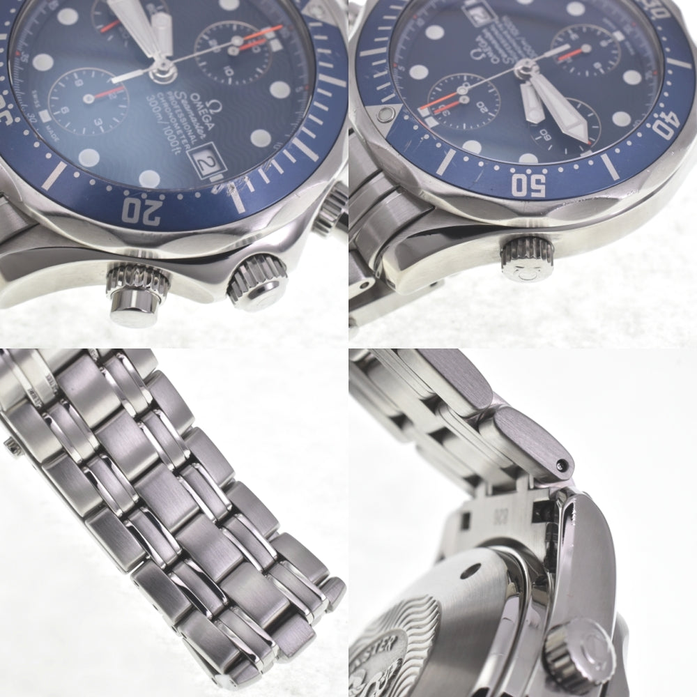 with paper OMEGA Seamaster300 2599.80 Chronograph Date blue Dial Automatic Men's
 Watch I#142664