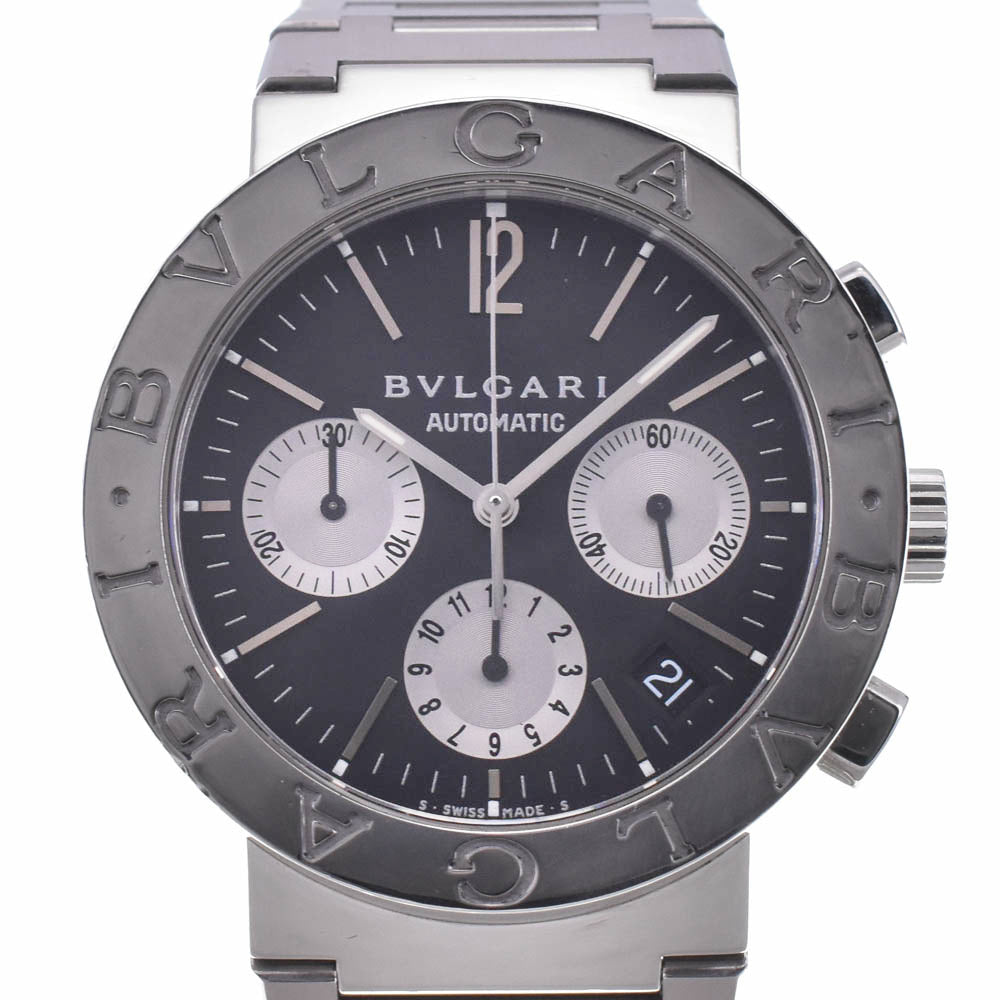 BVLGARI Bulgari Bulgari BB38SSCH Chronograph Date Black / Silver Dial Automatic Men's
 Watch L#142667