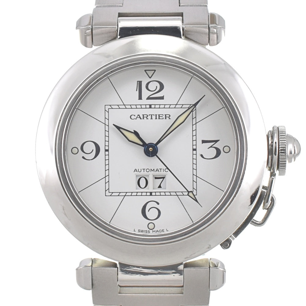 with paper CARTIER Pasha C Big Date W31055M7 white Dial Automatic Boy's
 Watch J#142668