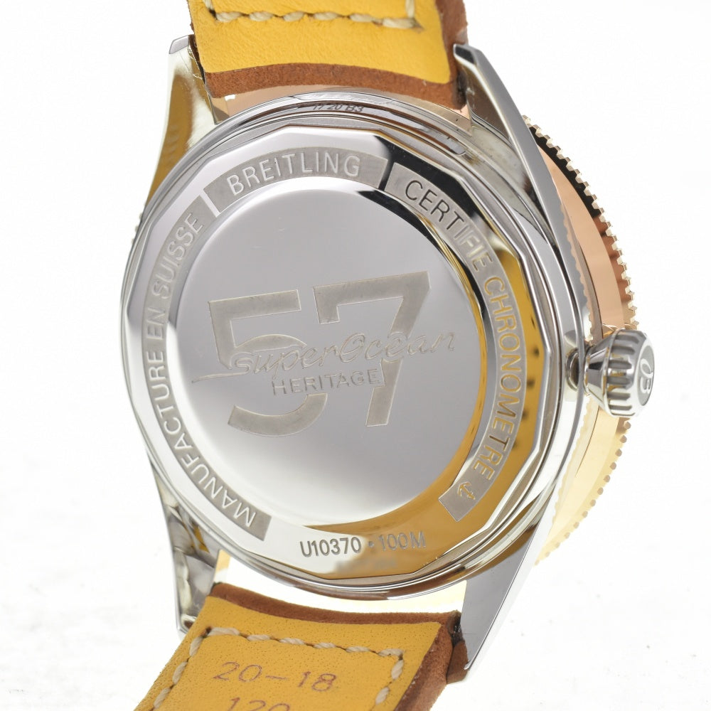 with paper BREITLING Superocean Heritage 57 U10370 RG Bezel black Dial Automatic Men's
 Watch J#142674