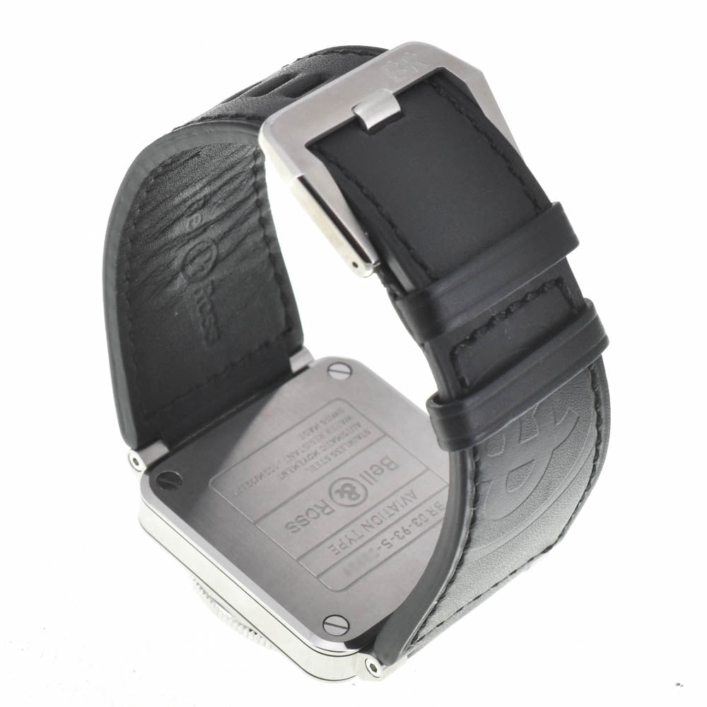 with paper Bell＆Ross BR03 GMT BLACK BR0393-BL-ST/SCA Stainless Steel / Rubber black Dial Automatic Men's
 Watch J#142682