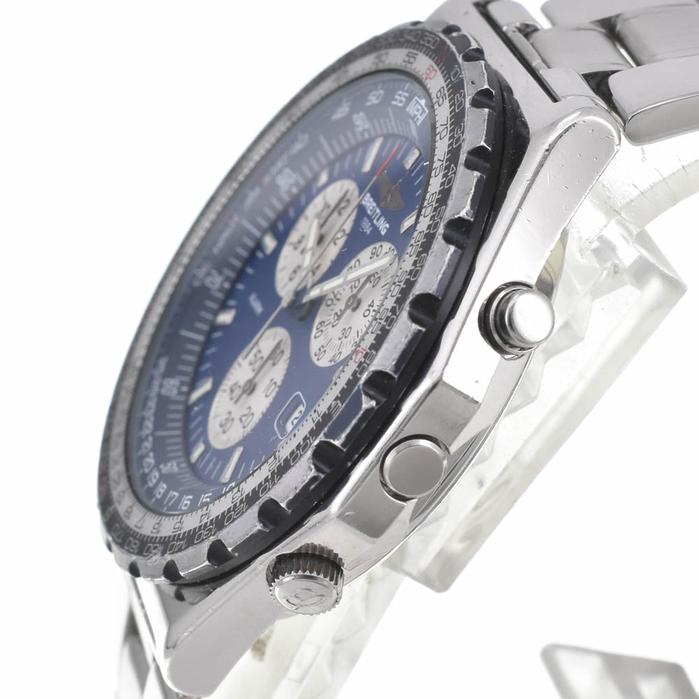 with paper BREITLING Jupiter pilot A59028 Chronograph Date Blue / Silver Dial Quartz Men's
 Watch J#142684