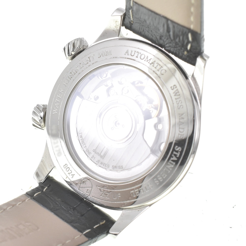 with paper Dunhill Cityscape traveler 8024 GMT white Dial Automatic Men's
 Watch J#142685