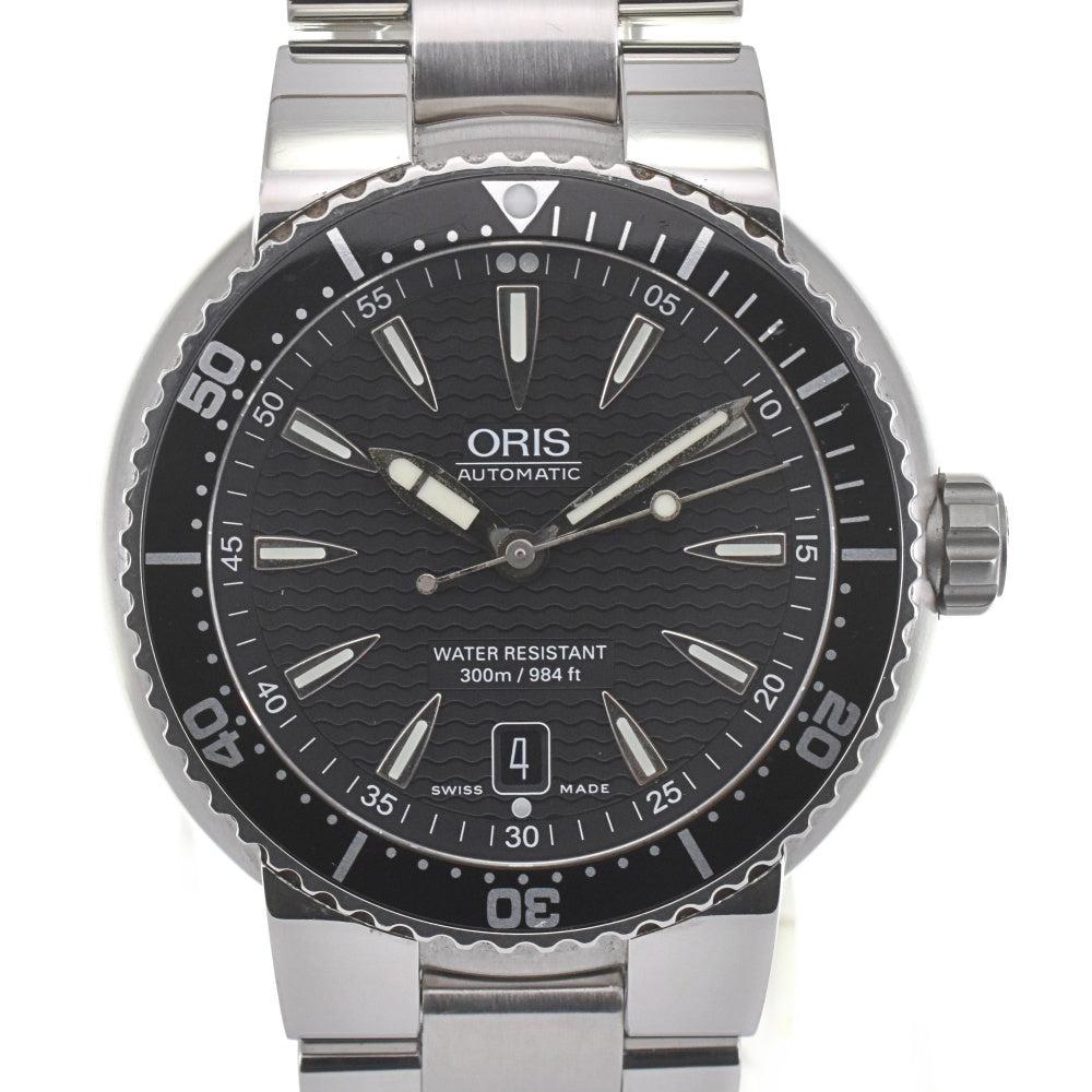 with paper ORIS Divers Date 01 733 7533 8454-07 8 24 01PEB black Dial Automatic Men's
 Watch J#142686