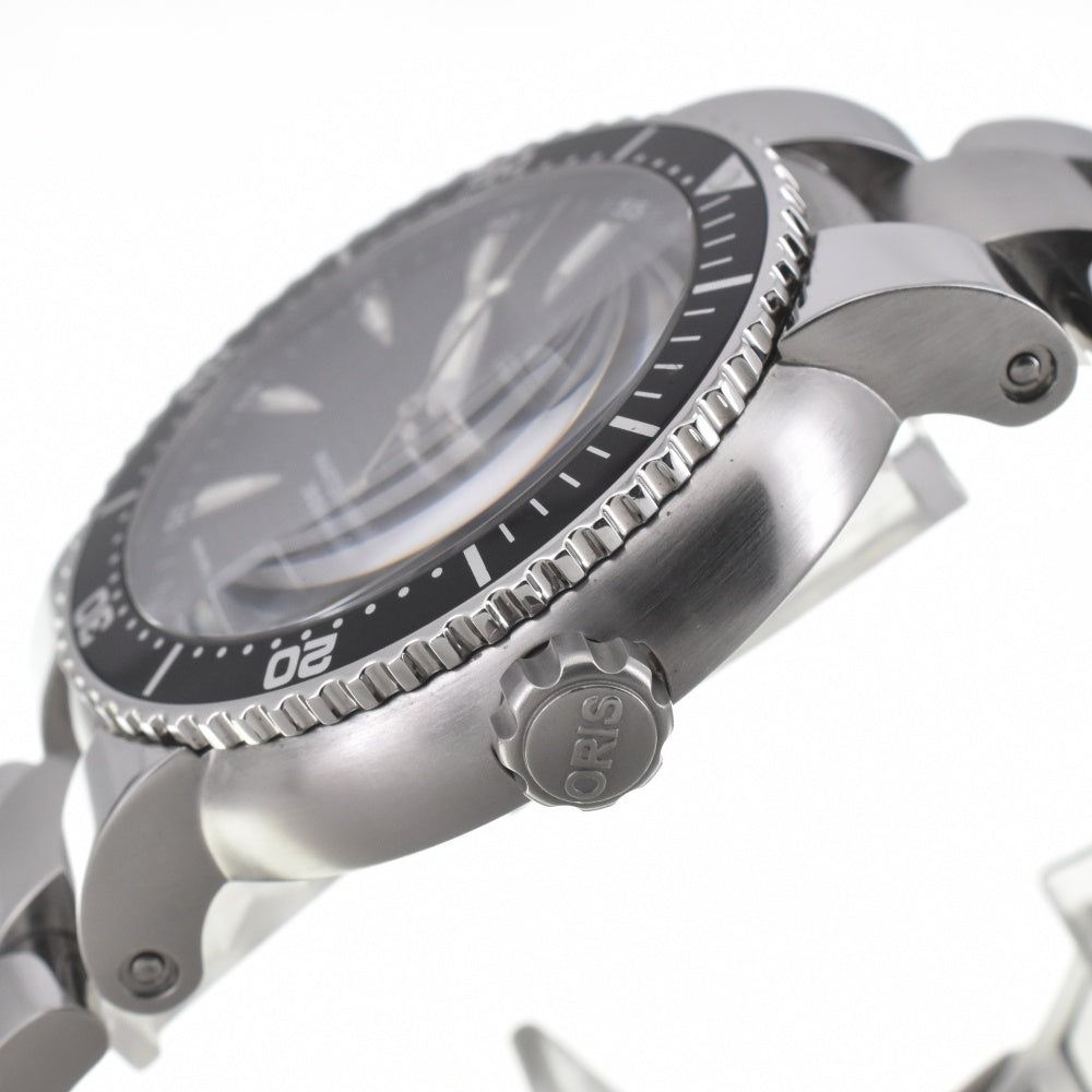 with paper ORIS Divers Date 01 733 7533 8454-07 8 24 01PEB black Dial Automatic Men's
 Watch J#142686