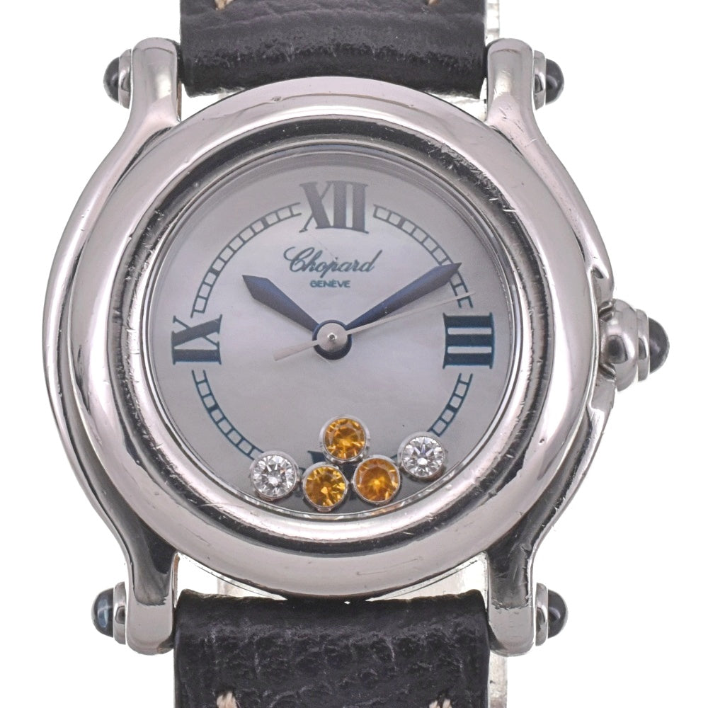 with paper Chopard Happy sports 27/8245-23 2P Diamond 3P Yellow Sapphire White shell Dial Quartz Ladies
 Watch J#142690