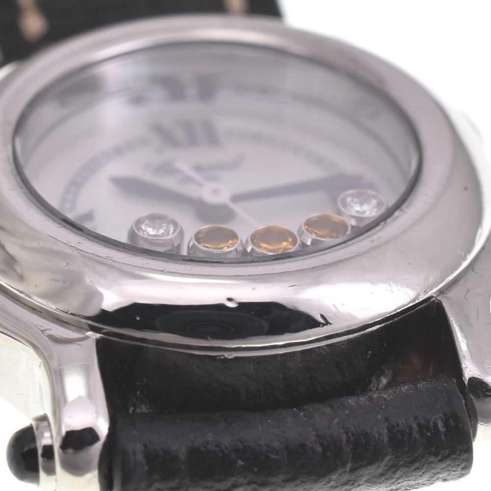 with paper Chopard Happy sports 27/8245-23 2P Diamond 3P Yellow Sapphire White shell Dial Quartz Ladies
 Watch J#142690