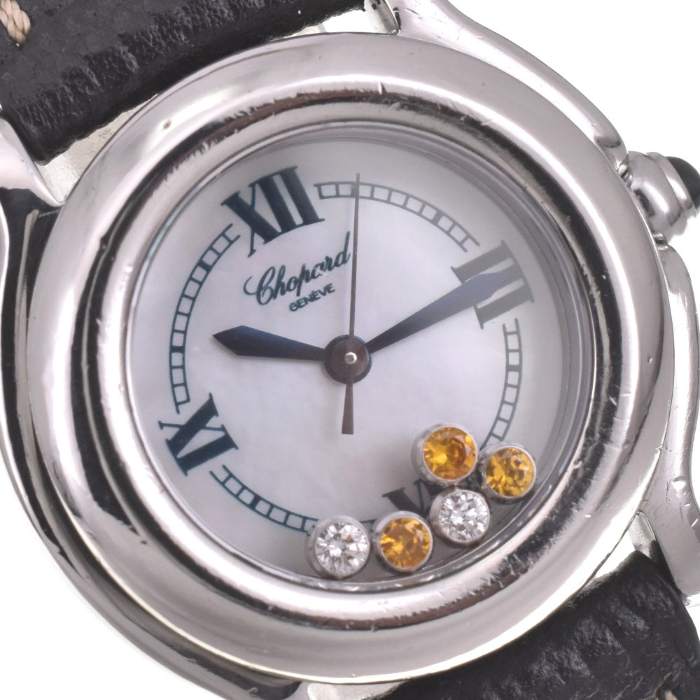 with paper Chopard Happy sports 27/8245-23 2P Diamond 3P Yellow Sapphire White shell Dial Quartz Ladies
 Watch J#142690