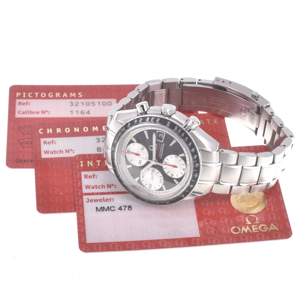 with paper OMEGA Speedmaster 3210.51 Chronograph Date Black / Silver Dial Automatic Men's
 Watch K#142693